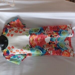 Just Love Floral Dress, white, pink, green, blue